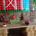 mesa de postres fiesta tematica de granja