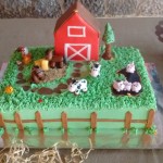 pastel fiesta tematica granja